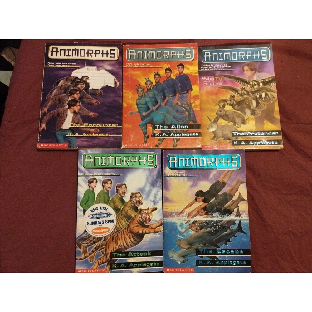 Animorphs Lot of 5 Books K.A. Applegate Scholastic PB Vintage 90's